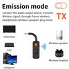 Bluetooth 5.4 Audio Adapter Receiver Transmitter 3.5mm AUX Wireless Audio Adapter HIFI Music With HD MIC For TV Car Headphones