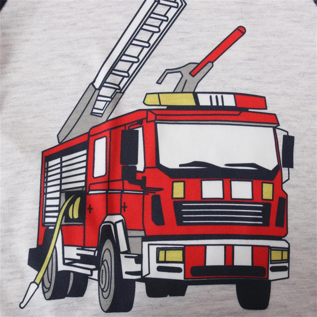 Children's Suit Boys Print Long Sleeve T-shirt + Trousers 2 Pieces Casual Home Suit