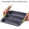 Baguette Mold 3 Slots Vent Hole Design Insulated Handle Easy Demoulding Bread Making Baking Mold