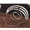 European and American fashion, metal texture exaggerated punk street shot hipster unique fashion women's collar, necklace earring set