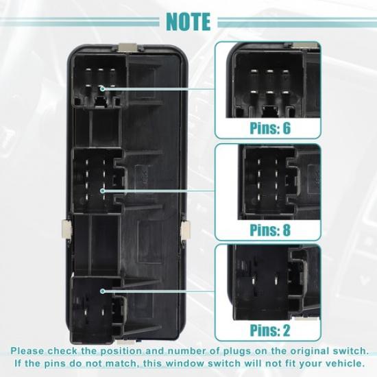 Front Left Driver Side Master Power Window Switch ONE for Land Rover LR3