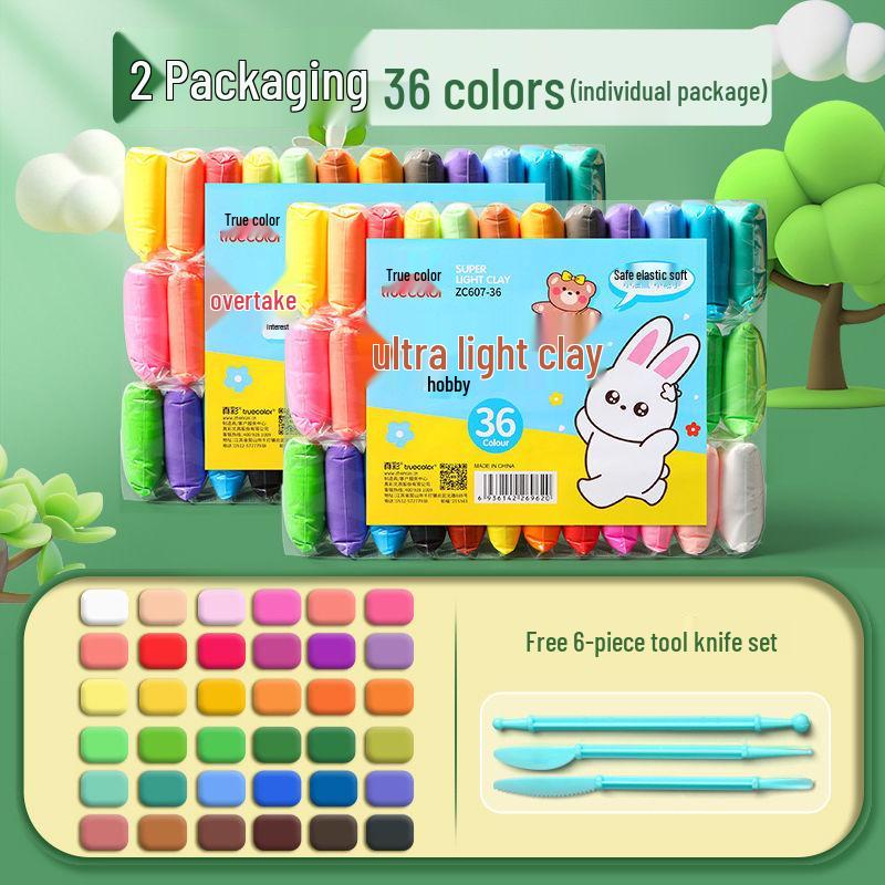 Глина сменная: Без запаха пластилин для детей, 12, 24, 36 цветов, инструменты ручной работы для детского сада.