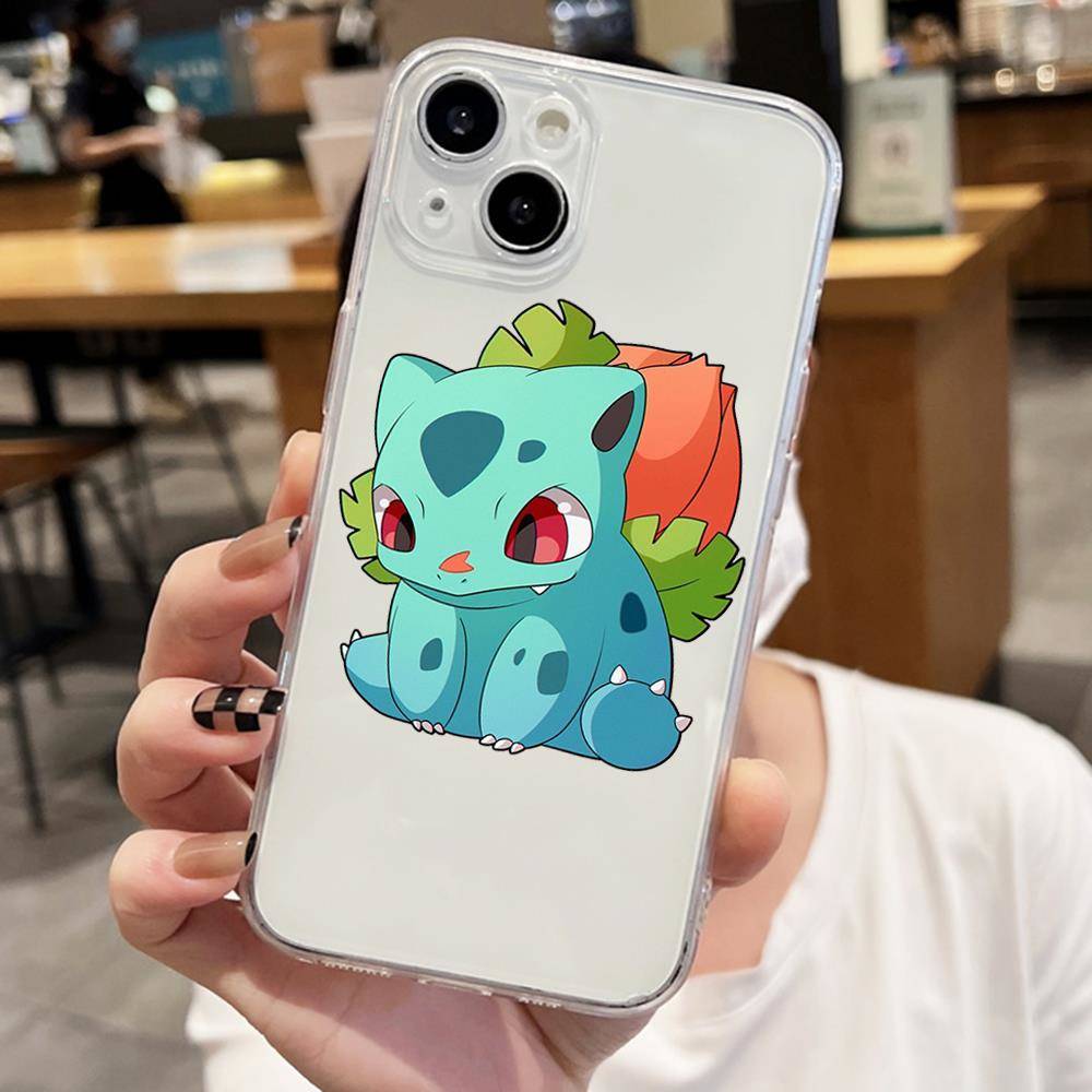 Чехол E-57 Pokemon Cute для iPhone 7 8 11 12 13 14 15 16 Pro Max Plus Mini Xiaomi Redmi A3 9A 9C 10A 10C 13C Note 9 11 Realme Narzo C30 C55
