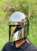 The Mandalorian Style Helmet | Steel Cosplay Helmet | Star Warrior Armor | Medieval Sci-Fi Collectible | LARP & Display Prop Gift"