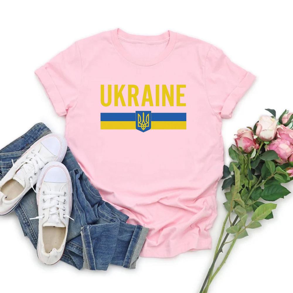 Футболка Украина Флаг Украины Футболка Унисекс Женская Графическая Футболка Украина Трезубец Короткий Рукав Женская Одежда Уличная Одежда Топ