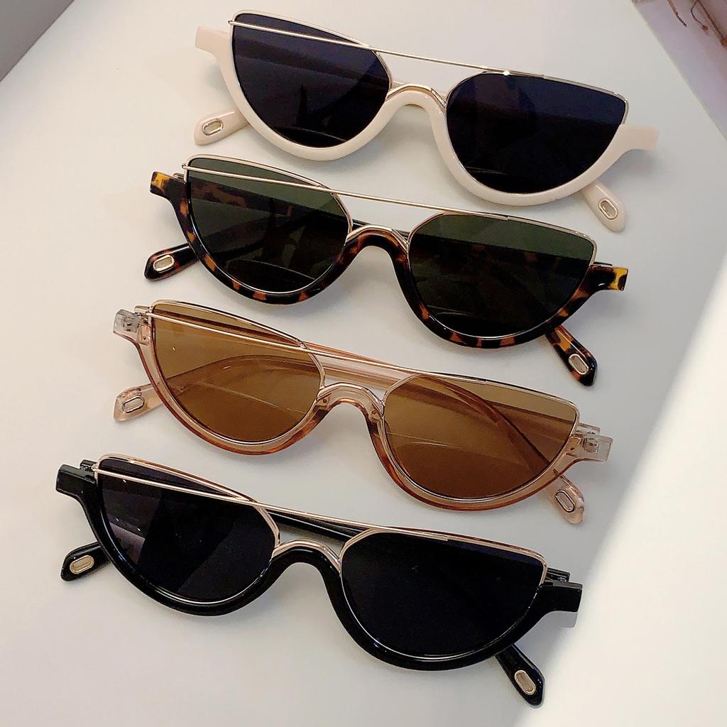 Popular Cat Eye Sunglasses Fashion Retro Korean Style Leopard Shades Women Trendy Brand Designer Stylish Sun Glasses