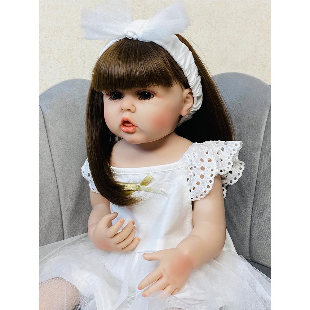 Мягкая кукла реборн, реалистичная мини-кукла реборн с волосами, кукла для девочек, подарок на день рождения, игрушка