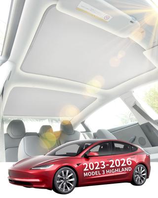 Аксессуар - Солнцезащитная шторка на крышу Tesla Model 3 Highland, Защита от жары и УФ-лучей, Легкая установка, Складное хранение - Солнцезащита, Теплоизоляция, Защита, Установка, Подходит, Компактная,