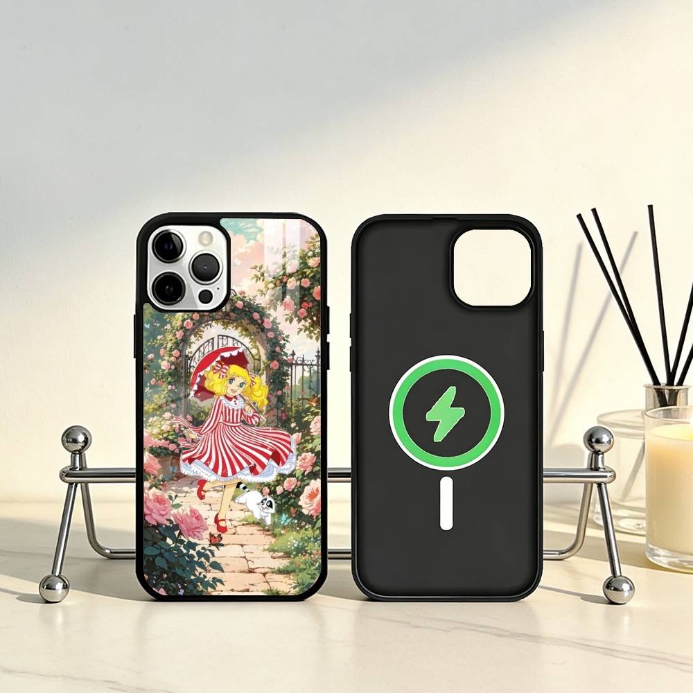 Чехол для телефона Anime Candy Candy для iPhone 17, 16, 15, 14, 13, 12, 11 Plus, Pro Max, Магнитный, Для Magsafe, Беспроводная зарядка