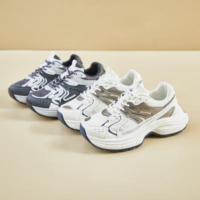 Дышащие женские кроссовки Dad Sneakers на толстой платформе, кроссовки для бега со шнуровкой, удобные женские кроссовки для занятий теннисом