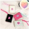Ins Love Candy Color Wallet Women with Rope Simple Short Wallet Student Girls Cute Wallet Coin Purse Card Holder Badge Holder