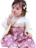 Baby Hakama Damask Pattern Organic Cotton Shrine First First Festival [Sweet Mummy] Hakama, Girls' Romper, Coverall, Crepe, Body, Visit, Eating,