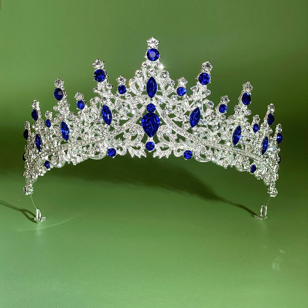 Bride Crown Wedding Dress Party Crown Birthday Performance Carnival Crystal Hair Accessory