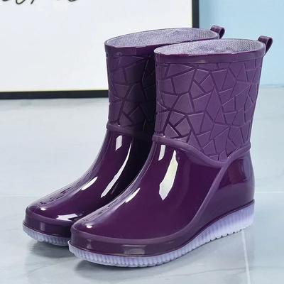 Botas Mujer 2024 Модные женские ботинки Уличная женская обувь для дождя Новая нескользящая износостойкая женская водонепроницаемая обувь