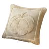 Fall Throw Pillow Cover 18"x18" Plush Pumpkin Pillow Cover Fluffy Maple Leaf Decorative Cushion Cover for Autumn Farmhouse Home Couch Sofa Bedroom Car