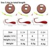 1/10/20Pcs Lifelike Lead Overturned Fishing Hooks Fishing Tackle Lure Bait Red Worm