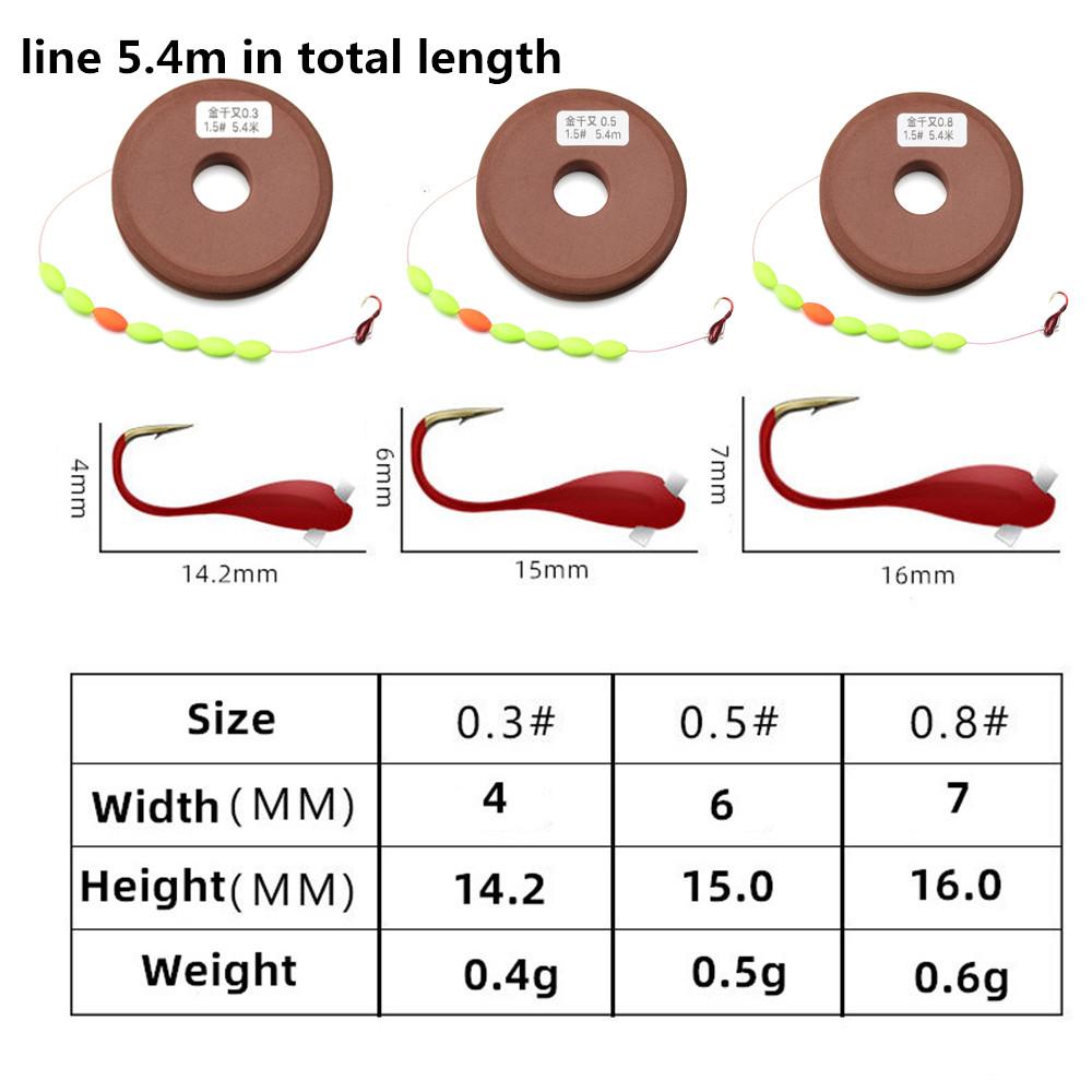 1/10/20Pcs Lifelike Lead Overturned Fishing Hooks Fishing Tackle Lure Bait Red Worm