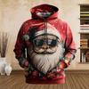 New Sweatshirts Santa Claus Funny 3D Prints Pullover Hoodie Kangaroo Pocket Designer Men's Clothing Fall Christmas Sweatshirt