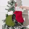 Рождественские чулки 17 дюймов Большие Вязаные Каминные Подвесные Чулки с Белой Манжетой из Искусственного Меха для Украшения Рождественской Вечеринки