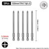 100mm Cross Head Screwdriver Bit Magnetic PH1 PH2 Phillips Screw Driver Bits 1/4” Hex Shank S2 Alloy Steel Electric Hand Tools
