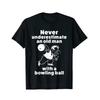 Mens Funny Bowling Gift Shirt for Old Man Dad or Grandpa Cotton Men's T Shirt Printed On Tops Shirts Faddish Camisas Hombre