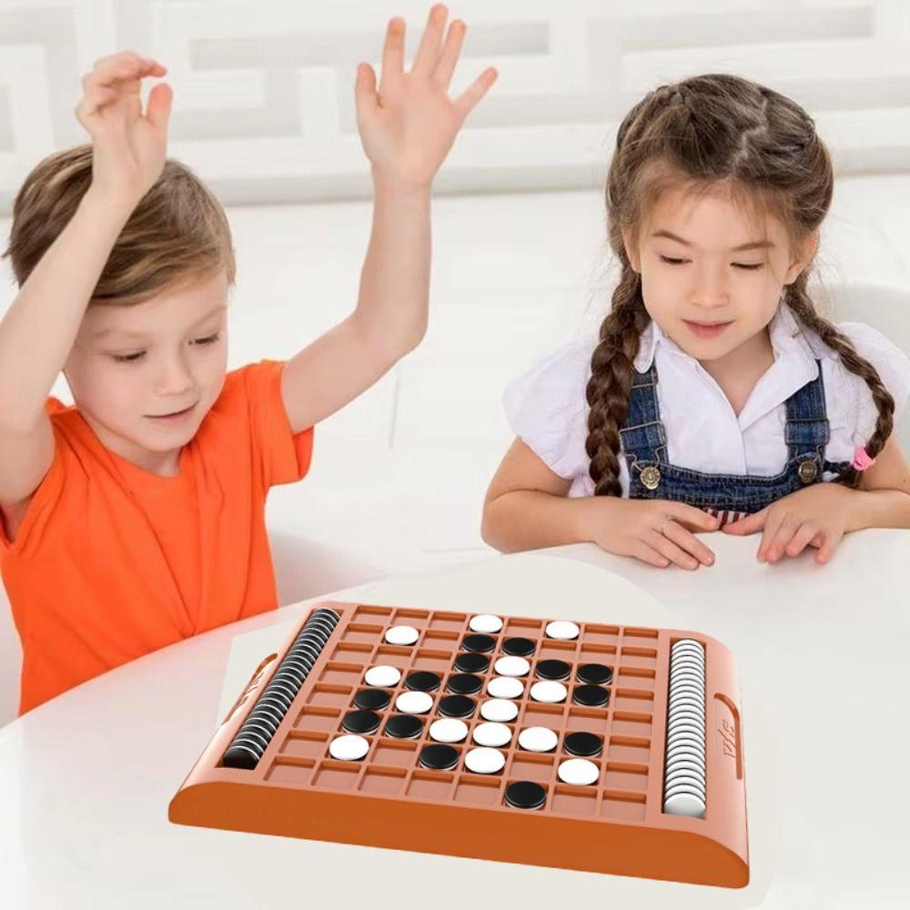 Tabletop Game Flip Black White Chess Board Touch Flip Reversi Strategy Board Game  Camping Hiking