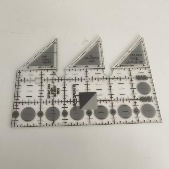 Двойная полоска лоскутный линейка прозрачный акриловый измерительный инструмент угол 45 градусов шаблон для лоскутного шитья линейка для шитья вязания крючком вышивки рукоделия