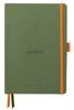 Rhodia Rhodiarama Goal 240 Dotted Italian Leather Sage CF117804 Book, A5, Pages, Grid, Cover, Green,