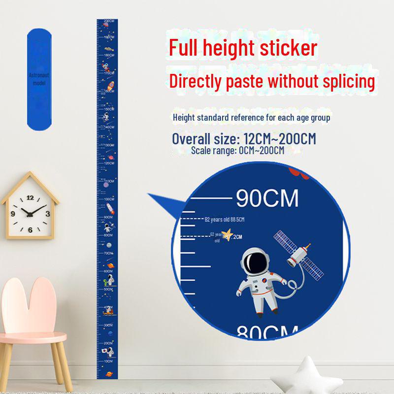 Детская комната 2 м самоклеящиеся наклейки для измерения роста - мультяшный дизайн для измерения роста ребенка и украшения стен