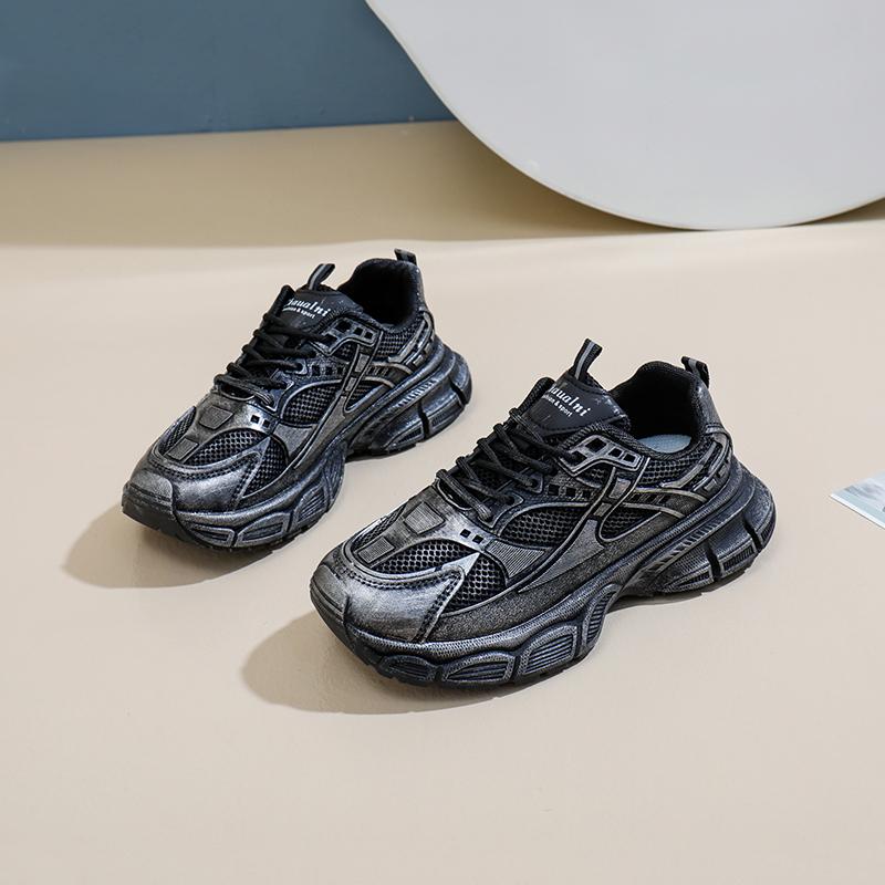 Мода 2024 года на толстой подошве женские модные нескользящие дышащие весенние и осенние кроссовки на толстой подошве