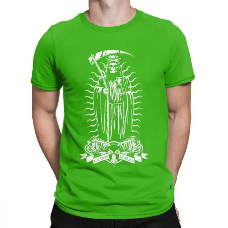 Мужская футболка La Santa Muerte с принтом Saint Death Goth Mexican Death Muertos Mother Skull, хлопковая футболка с 3D-принтом