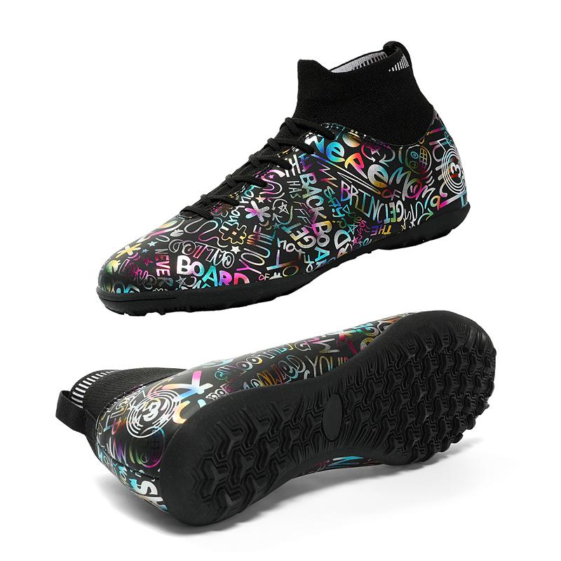 Мужские/женские футбольные бутсы из пяти резиновых материалов с мягкой подошвой и короткой ручкой производства Lammers Кожаные футбольные бутсы Детские футбольные кроссовки