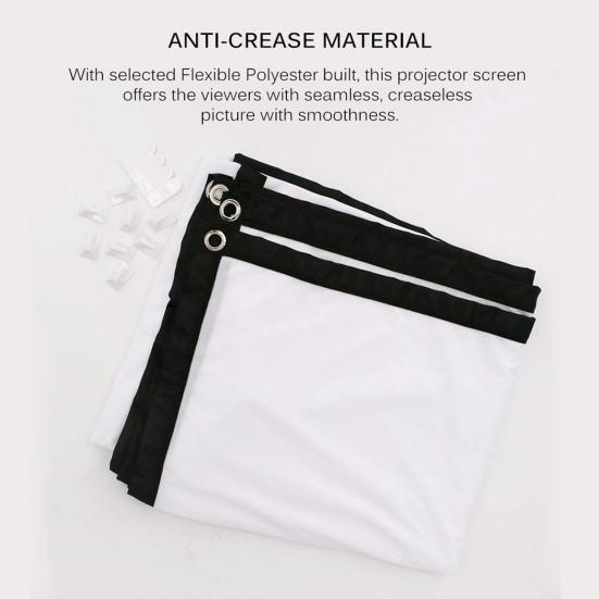 H60A Projection Curtain 16:9 High Clarity 60 Inches Anti-Light Projector Screen for Home