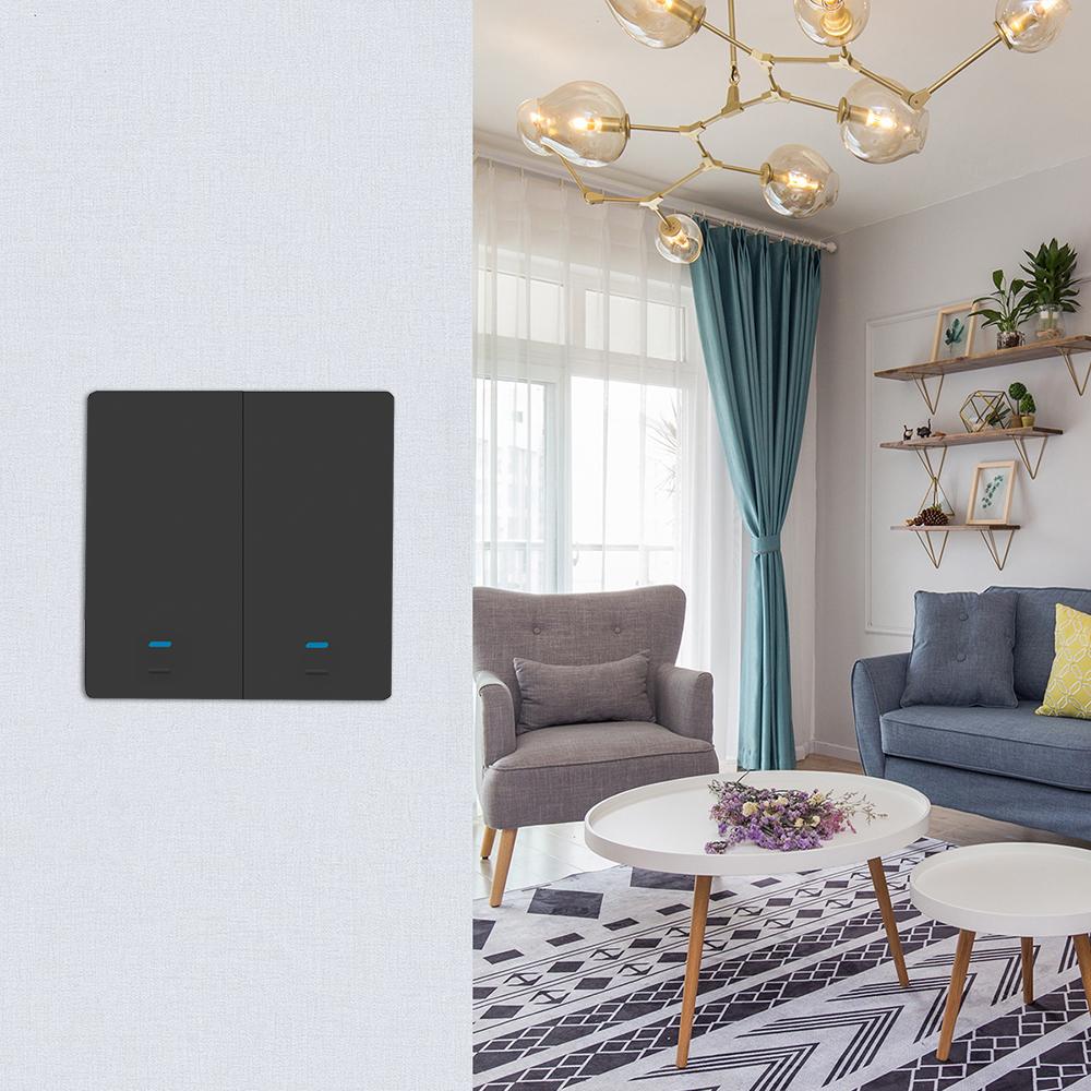 Умный переключатель Wi-Fi, переключатель света, кнопочный голосовое управление, пульт дистанционного управления, совместимость с сенсорным управлением