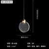 Minimalist Light Luxury Master Bedroom Bedside Chandelier Net Red Background Wall Crystal Pendant Light Room Small Led Lamp