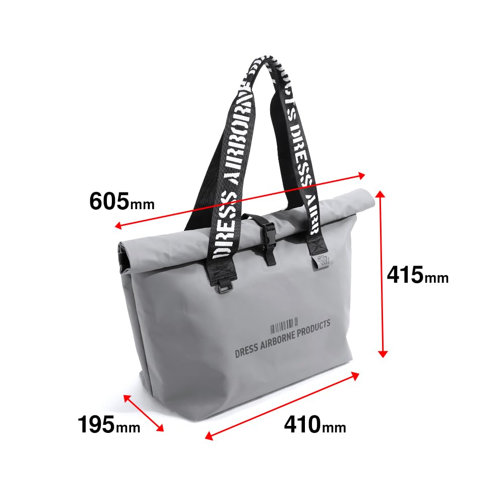 [Dress] Waterproof Tote Bag 40LGRY Fishing Disaster Prevention Disaster Camping Waterproof Large Storage Water Repellent High Performance Waders Long