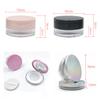 Портативная пластиковая пудреница, ручная пустая пустая пудреница с ситом, косметическая дорожная банка для макияжа, сито-контейнер
