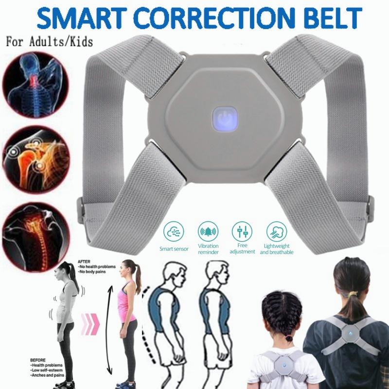 Интеллектуальный корректор осанки, пояс с напоминанием о вибрации, зарядка через USB, плечевой ортез, задний ремень, подходит для детей, подростков и взрослых