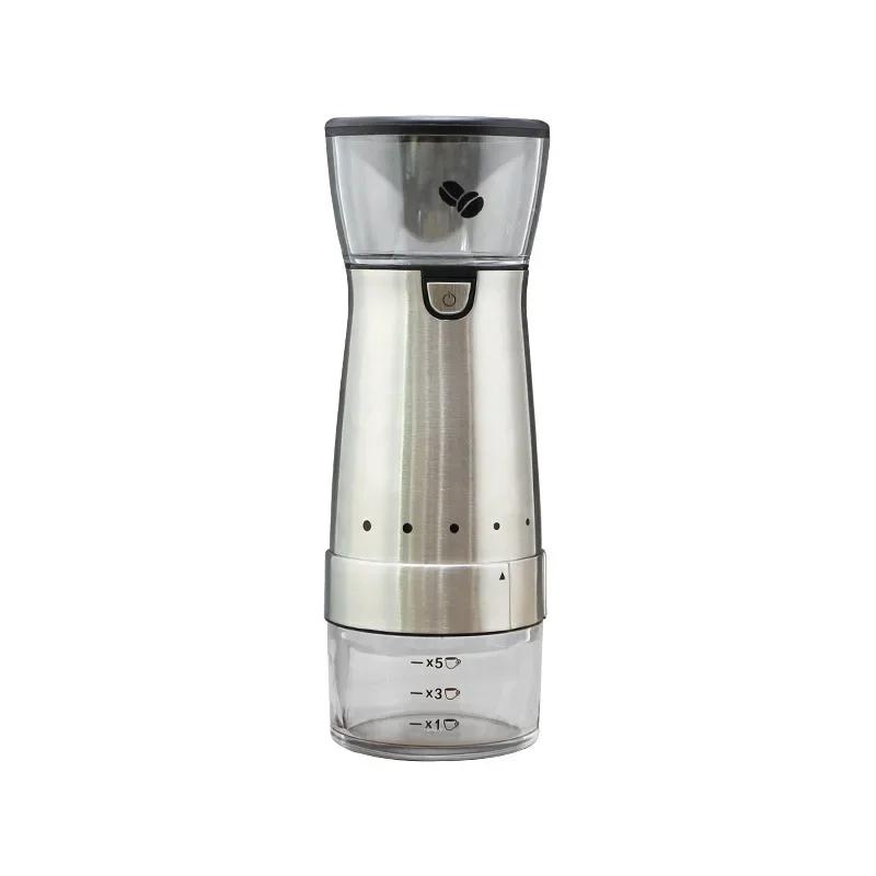 New Electric Coffee Grinder Small USB Rechargeable Automatic Coffee Bean Grinder Stainless Steel Pulverizer