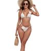 Европейско-американский бикини-комплект с завязками на шее 2026: Сексуальный женский купальник из трех частей