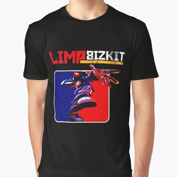 Хиты продаж Футболка Limp Bizkit с принтом музыкальной группы Летняя футболка класса люкс из чистого хлопка Мужская и женская футболка с короткими рукавами
