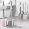 Extended Double-sided Toilet Brush Household Long Handle No Dead Ends Cleaning Brush Cleaning Toilet Toilet with Base Cleaning Brush