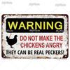 Vintage Chickens Slow Metal Sign Tin Sign Decoration Plaque Home Wall Decor Bar Sign Home Decor Poster Drop Shipping