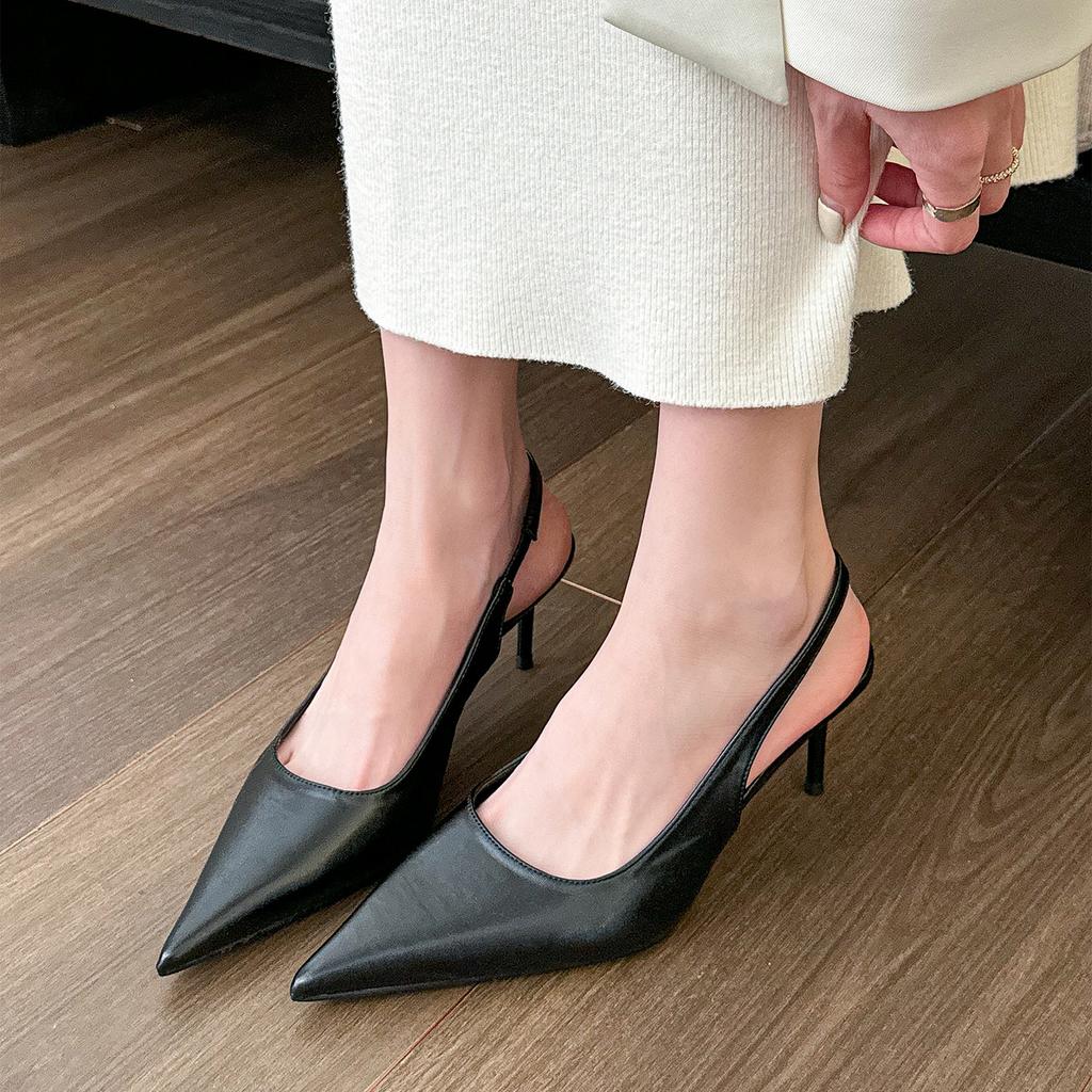 Премиальные белые туфли-лодочки на высоком каблуке, женские, с нежным темпераментом, с сумкой на носке, с мелким вырезом, женские сандалии с открытым носком