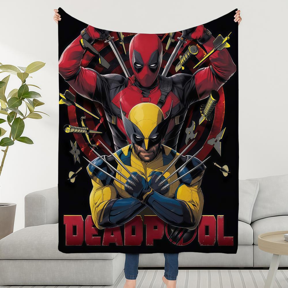 Blanket AND Throw Super Cosy Plush Living Room Sofa Couch W-WolverineS-ES Childish Birthday D-DeadpoolS-ES Gifts