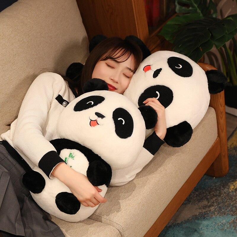 Прекрасные плюшевые игрушки-панды, каваи, бамбуковая панда, медведь, подушка, куклы Peluche, мягкие игрушки с животными для детей, подарки