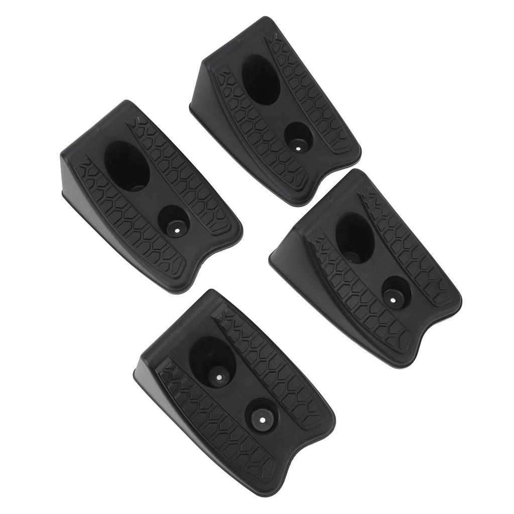 4pcs Wheel Chocks Heavy Duty Triangular Tire Stopper Block Set Anti Slip Base for Car Trailer RV