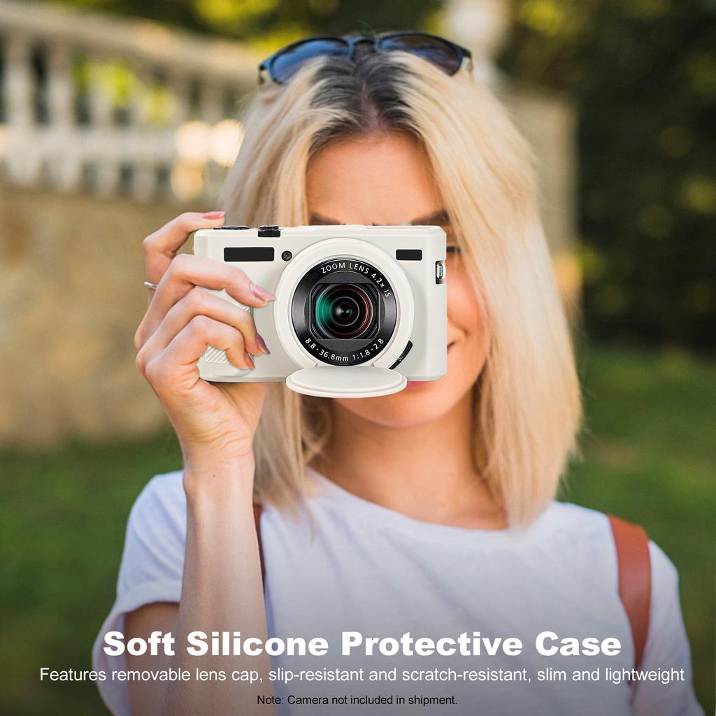 Мягкий силиконовый чехол для камеры Canon Powershot G7X Mark II, защитный чехол для корпуса цифровой камеры, ударопрочный чехол с крышкой для объектива