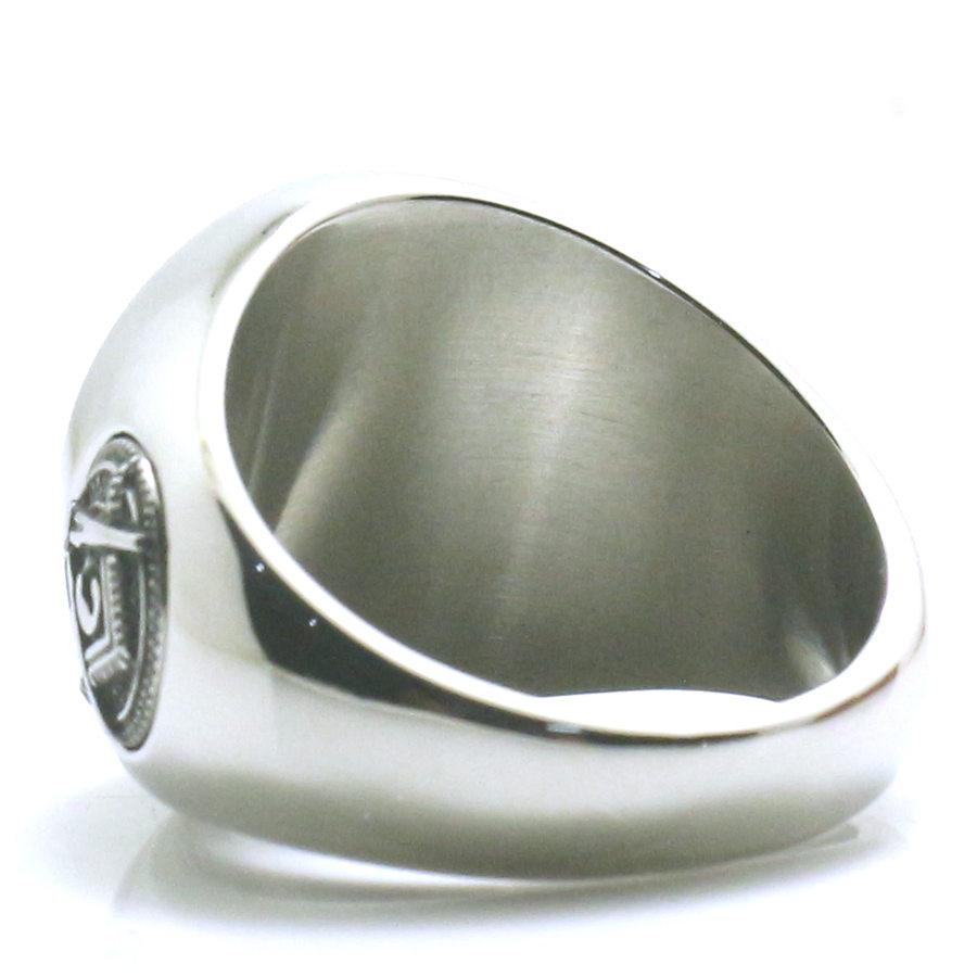 Размер 7 - 15 Мужские Мальчики 316l Нержавеющая сталь Круто Новейшие 3 Логотипа Freemasons Персональный Дизайн Круто Кольцо
