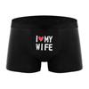 Men's I Love MY WIFE Print Fun Pattern Panty Thin Trendy Panty